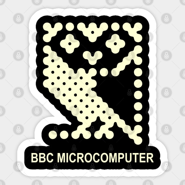 bbc microcomputer micro computer owl Sticker by goatboyjr